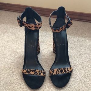 Kendall + Kylie pony hair block heels